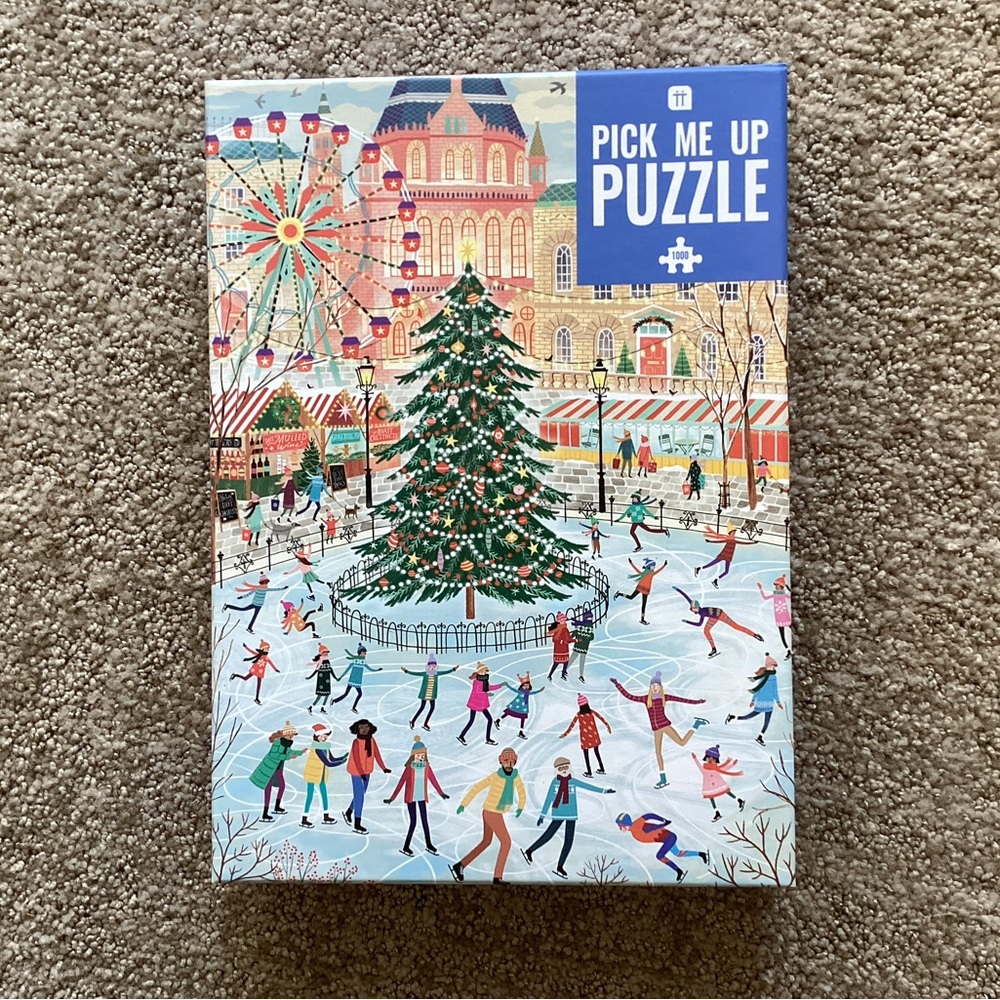 Pick Me Up Puzzle, 1000 pieces, Ice Skating Puzzle with poster